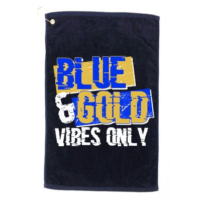 Blue & Gold Vibes Only Platinum Collection Golf Towel