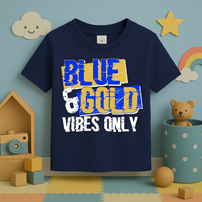 Blue & Gold Vibes Only Toddler T-Shirt