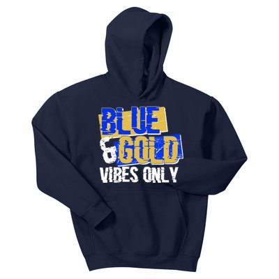 Blue & Gold Vibes Only Kids Hoodie