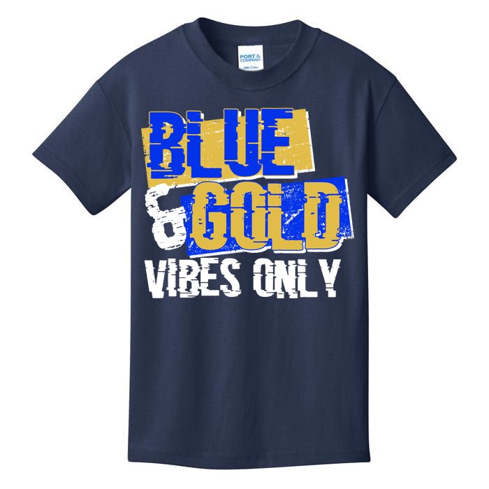 Blue & Gold Vibes Only Kids T-Shirt