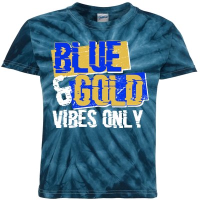 Blue & Gold Vibes Only Kids Tie-Dye T-Shirt