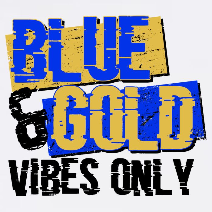 Blue & Gold Vibes Only Garment-Dyed Sweatshirt