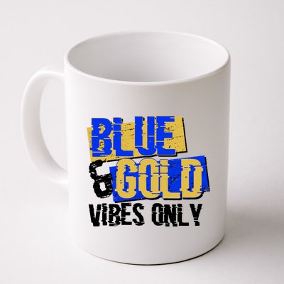 Blue & Gold Vibes Only Coffee Mug