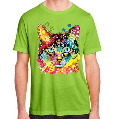 Blue Eyes Trippy Cat Dean Russo Adult ChromaSoft Performance T-Shirt