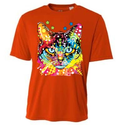 Blue Eyes Trippy Cat Dean Russo Cooling Performance Crew T-Shirt