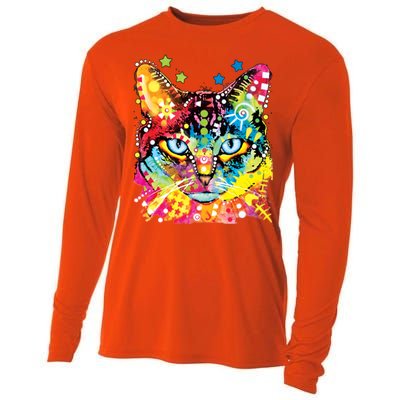 Blue Eyes Trippy Cat Dean Russo Cooling Performance Long Sleeve Crew