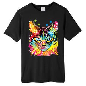 Blue Eyes Trippy Cat Dean Russo Tall Fusion ChromaSoft Performance T-Shirt