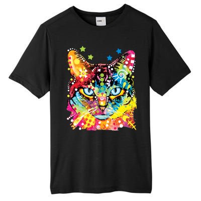 Blue Eyes Trippy Cat Dean Russo Tall Fusion ChromaSoft Performance T-Shirt