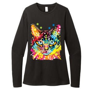 Blue Eyes Trippy Cat Dean Russo Womens CVC Long Sleeve Shirt