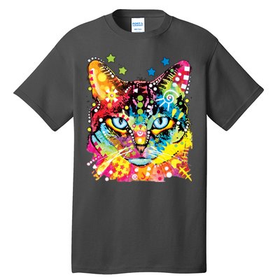 Blue Eyes Trippy Cat Dean Russo Tall T-Shirt