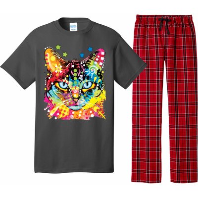 Blue Eyes Trippy Cat Dean Russo Pajama Set