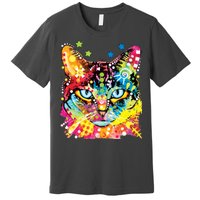 Blue Eyes Trippy Cat Dean Russo Premium T-Shirt