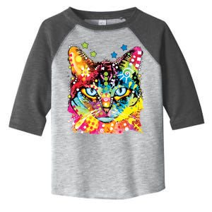 Blue Eyes Trippy Cat Dean Russo Toddler Fine Jersey T-Shirt