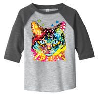 Blue Eyes Trippy Cat Dean Russo Toddler Fine Jersey T-Shirt