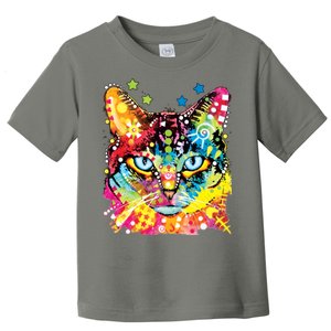 Blue Eyes Trippy Cat Dean Russo Toddler T-Shirt