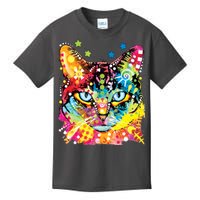 Blue Eyes Trippy Cat Dean Russo Kids T-Shirt