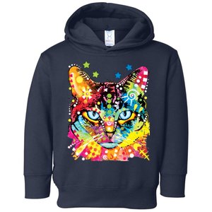 Blue Eyes Trippy Cat Dean Russo Toddler Hoodie