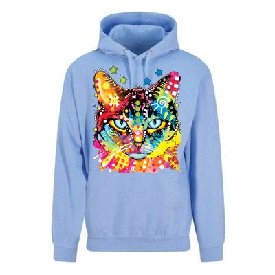 Blue Eyes Trippy Cat Dean Russo Unisex Surf Hoodie