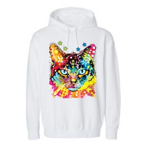 Blue Eyes Trippy Cat Dean Russo Garment-Dyed Fleece Hoodie