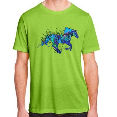 Blue Horse Running Adult ChromaSoft Performance T-Shirt