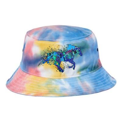 Blue Horse Running Tie Dye Newport Bucket Hat