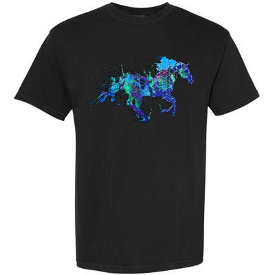 Blue Horse Running Garment-Dyed Heavyweight T-Shirt