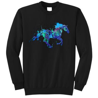 Blue Horse Running Sweatshirt