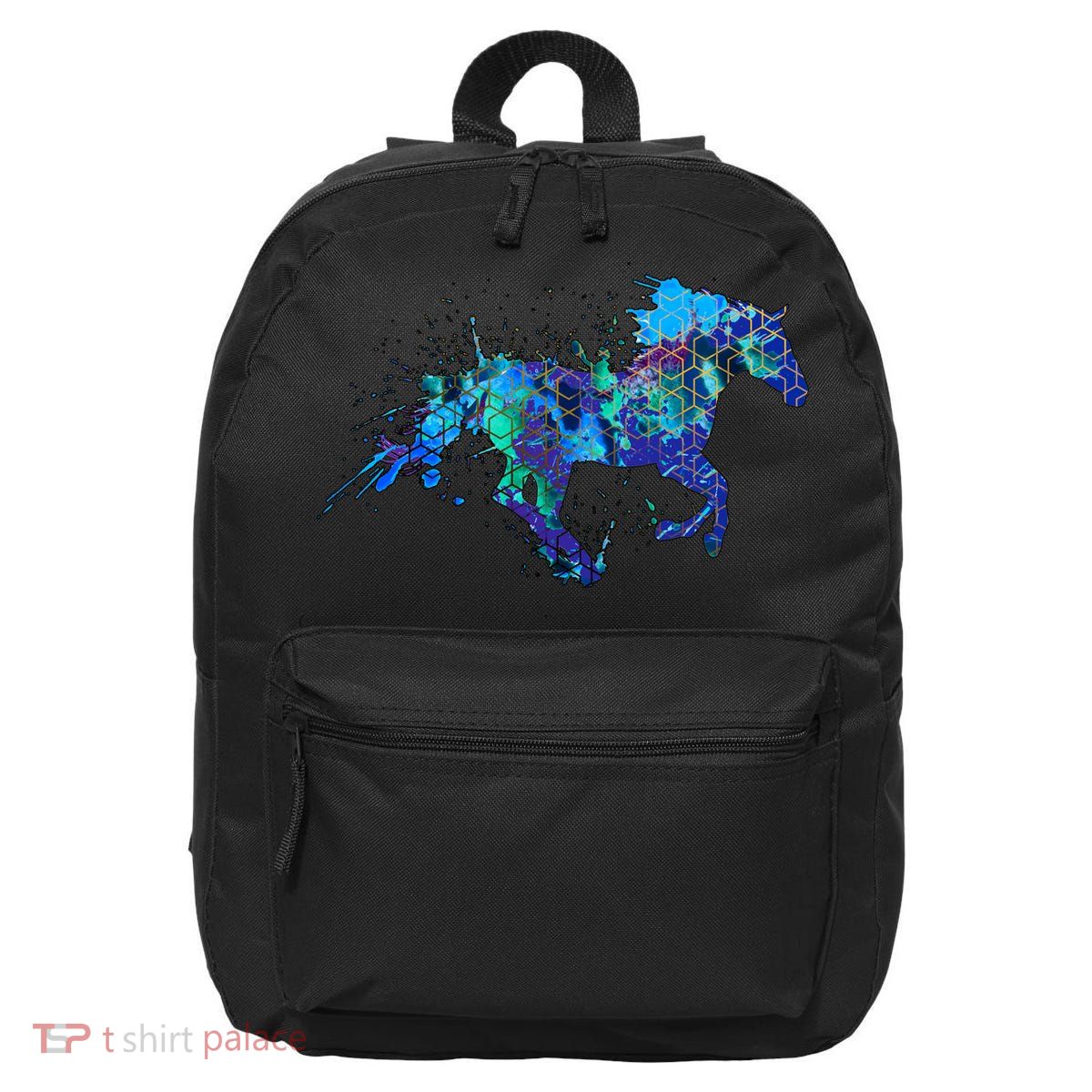 Blue Horse Running 16 in Basic Backpack