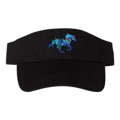 Blue Horse Running Valucap Bio-Washed Visor