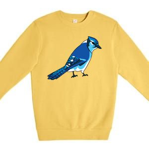 Blue Jay Bird Premium Crewneck Sweatshirt