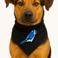 Blue Jay Bird USA-Made Doggie Bandana