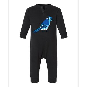 Blue Jay Bird Infant Fleece One Piece