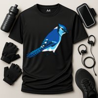Blue Jay Bird Cooling Performance Crew T-Shirt