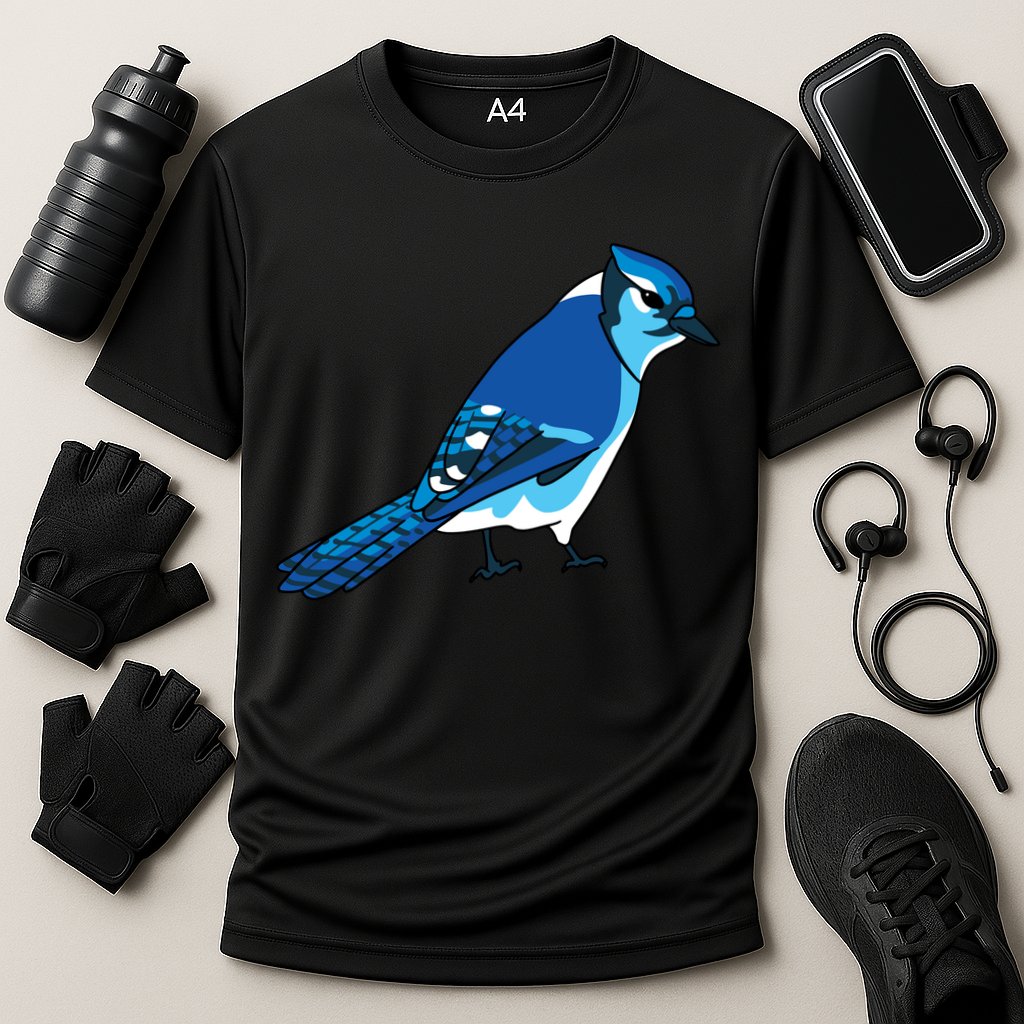 Blue Jay Bird Cooling Performance Crew T-Shirt