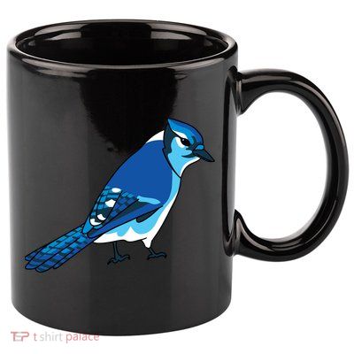 Blue Jay Bird 11oz C Handle Ceramic Mug