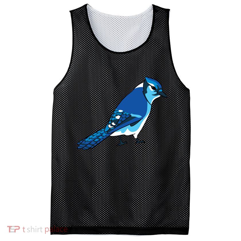 Blue Jay Bird Mesh Reversible Basketball Jersey Tank