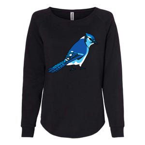 Blue Jay Bird Womens California Wash Sweatshirt