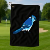 Blue Jay Bird Golf Towel