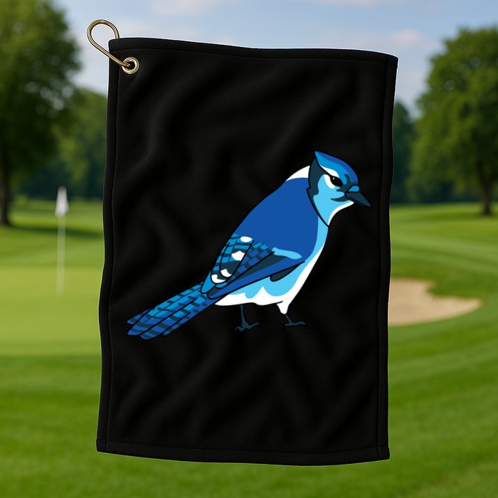 Blue Jay Bird Golf Towel
