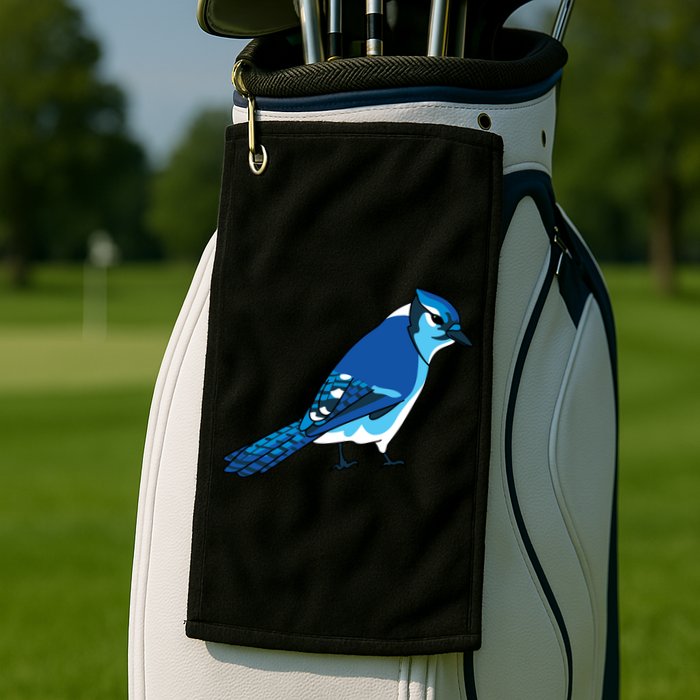 Blue Jay Bird Golf Towel