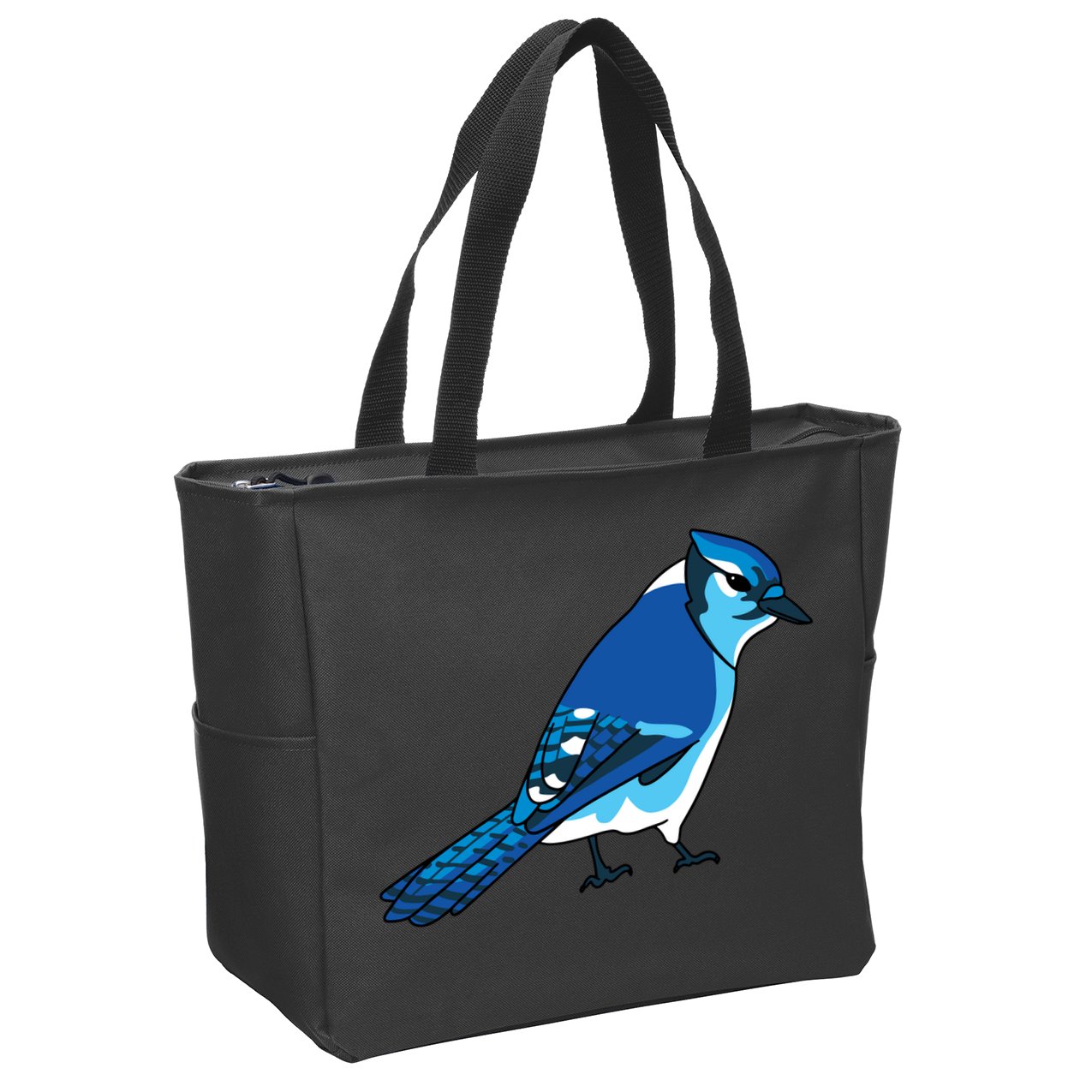 Blue Jay Bird Zip Tote Bag