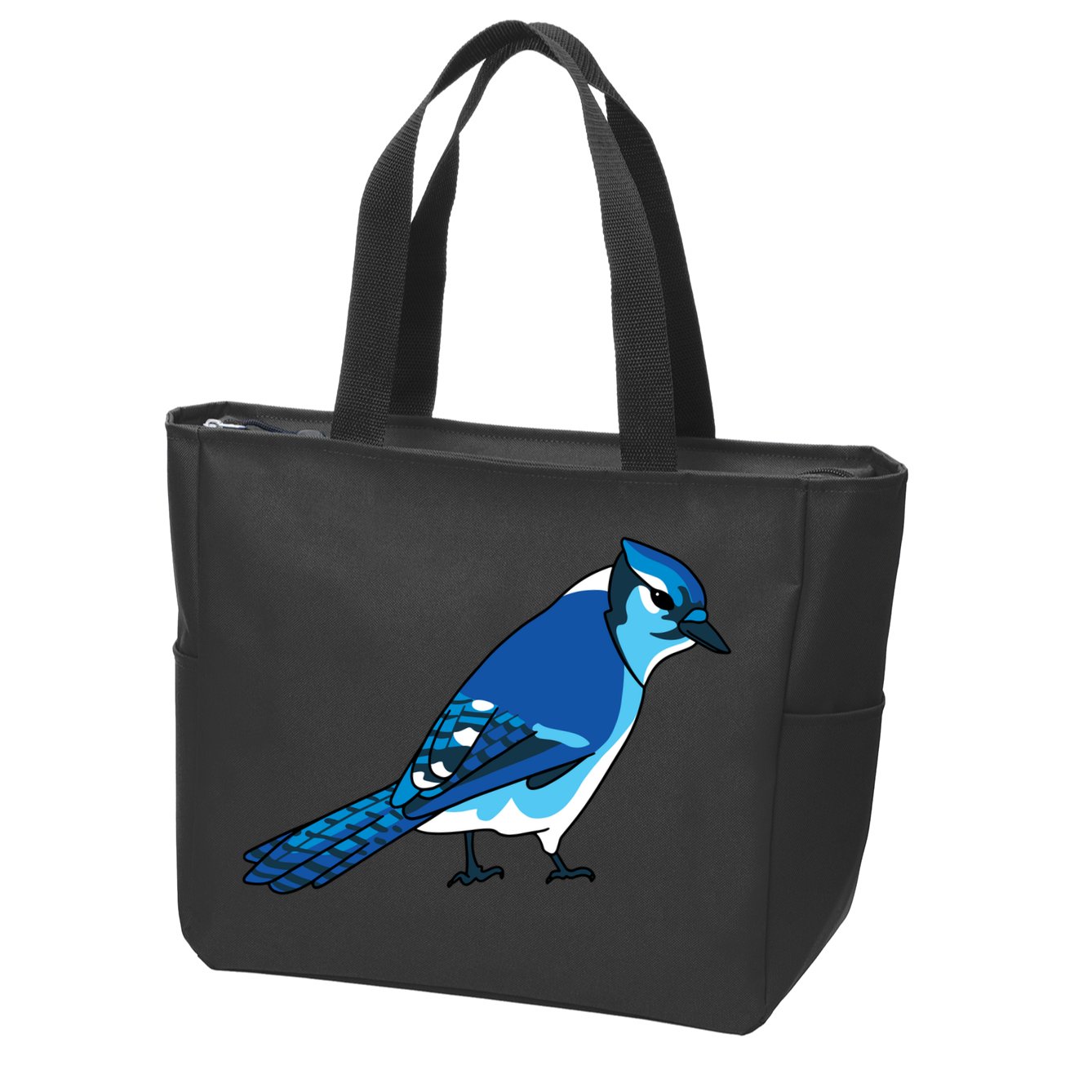 Blue Jay Bird Zip Tote Bag