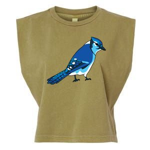 Blue Jay Bird Garment-Dyed Women's Muscle Tee