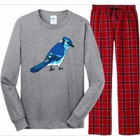 Blue Jay Bird Long Sleeve Pajama Set