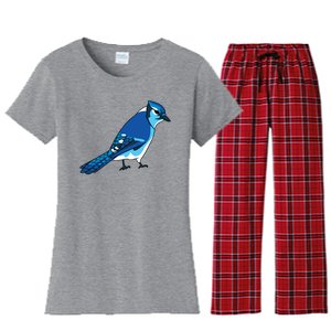 Blue Jay Bird Women's Flannel Pajama Set