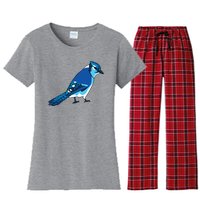 Blue Jay Bird Women's Flannel Pajama Set