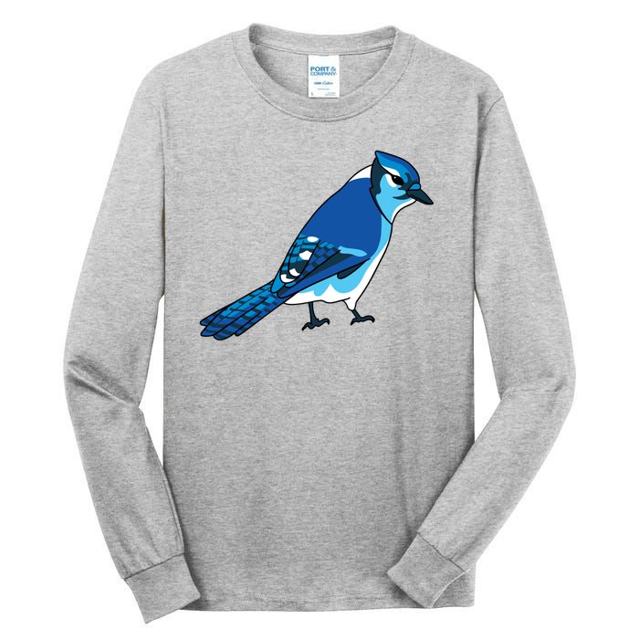 Blue Jay Bird Tall Long Sleeve T-Shirt