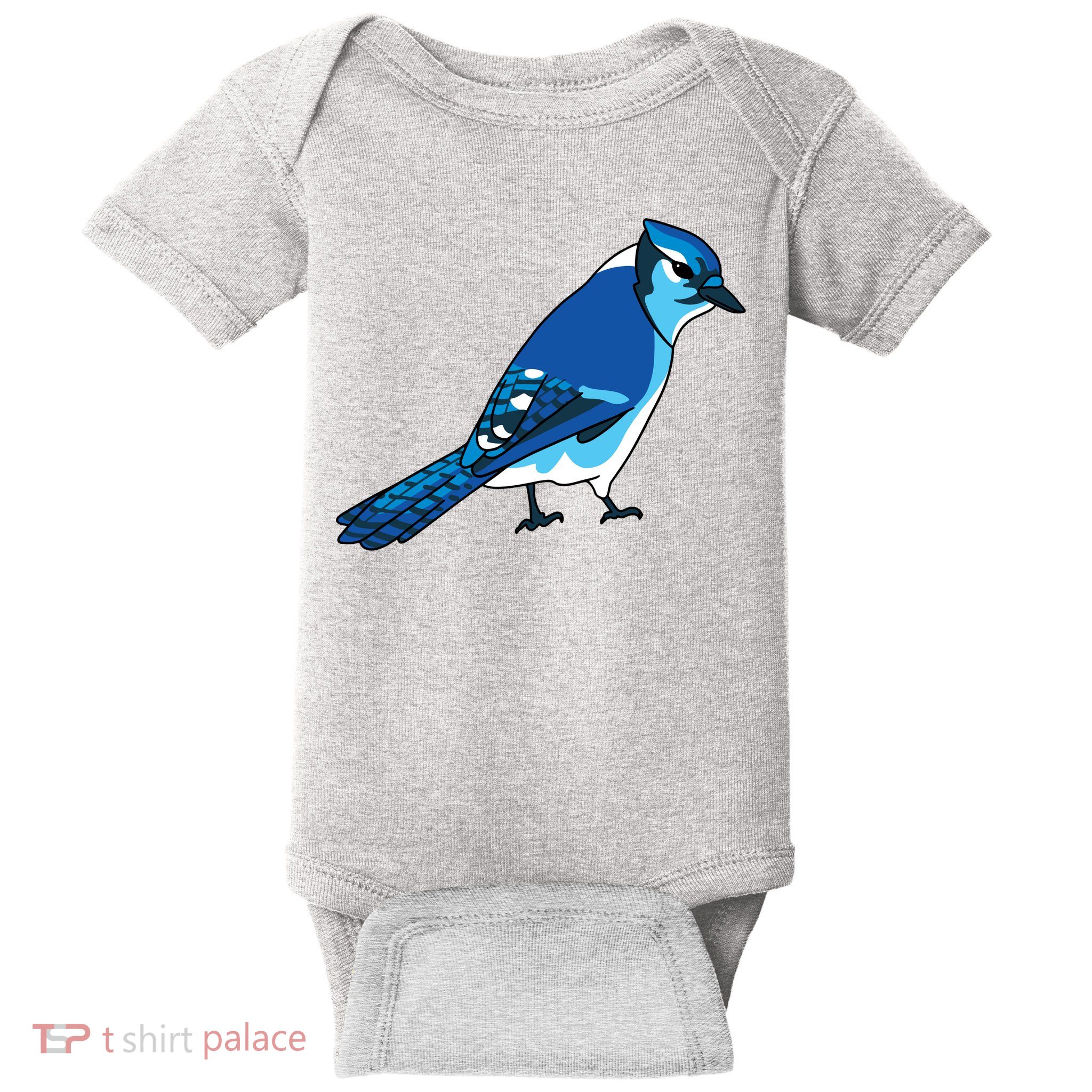 Blue Jay Bird Baby Bodysuit