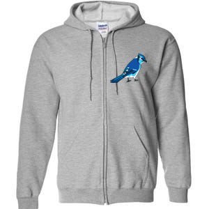 Blue Jay Bird Full Zip Hoodie