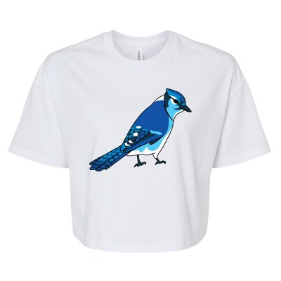 Blue Jay Bird Bella+Canvas Jersey Crop Tee